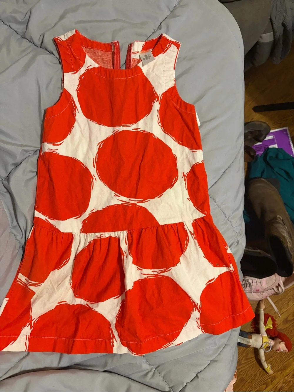 Gymboree Red and White Polka Dot Sleeveless Dress